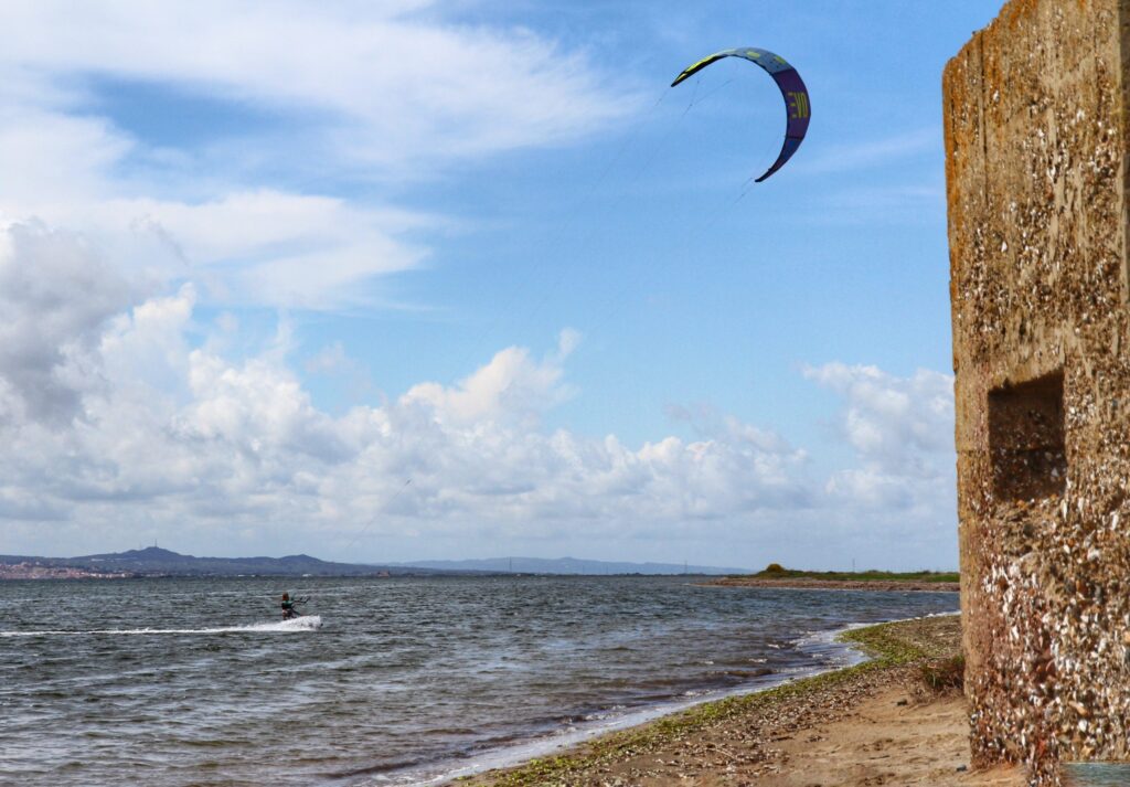 Kitesurfing at Porto Botte Sardinia