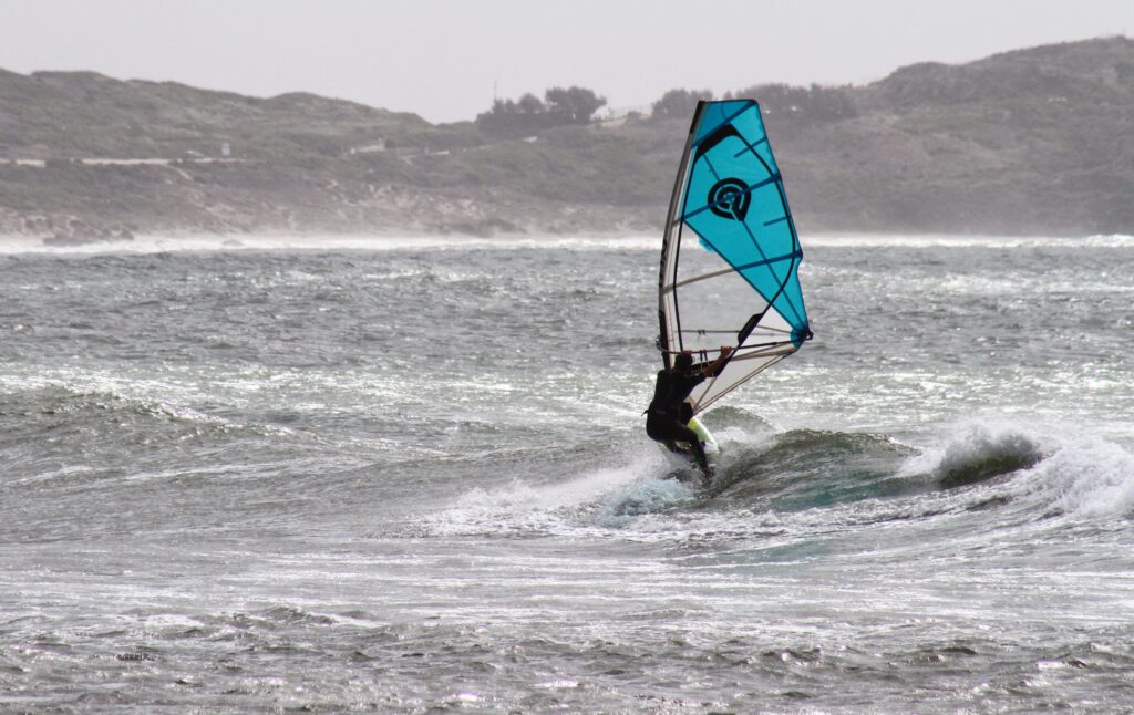 Windsurfing at Funtana Meiga Sardinia