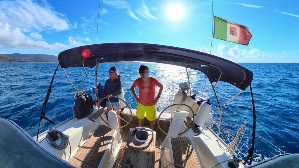 The All Winds Adventures Team testing the Bavaria Cruiser 34