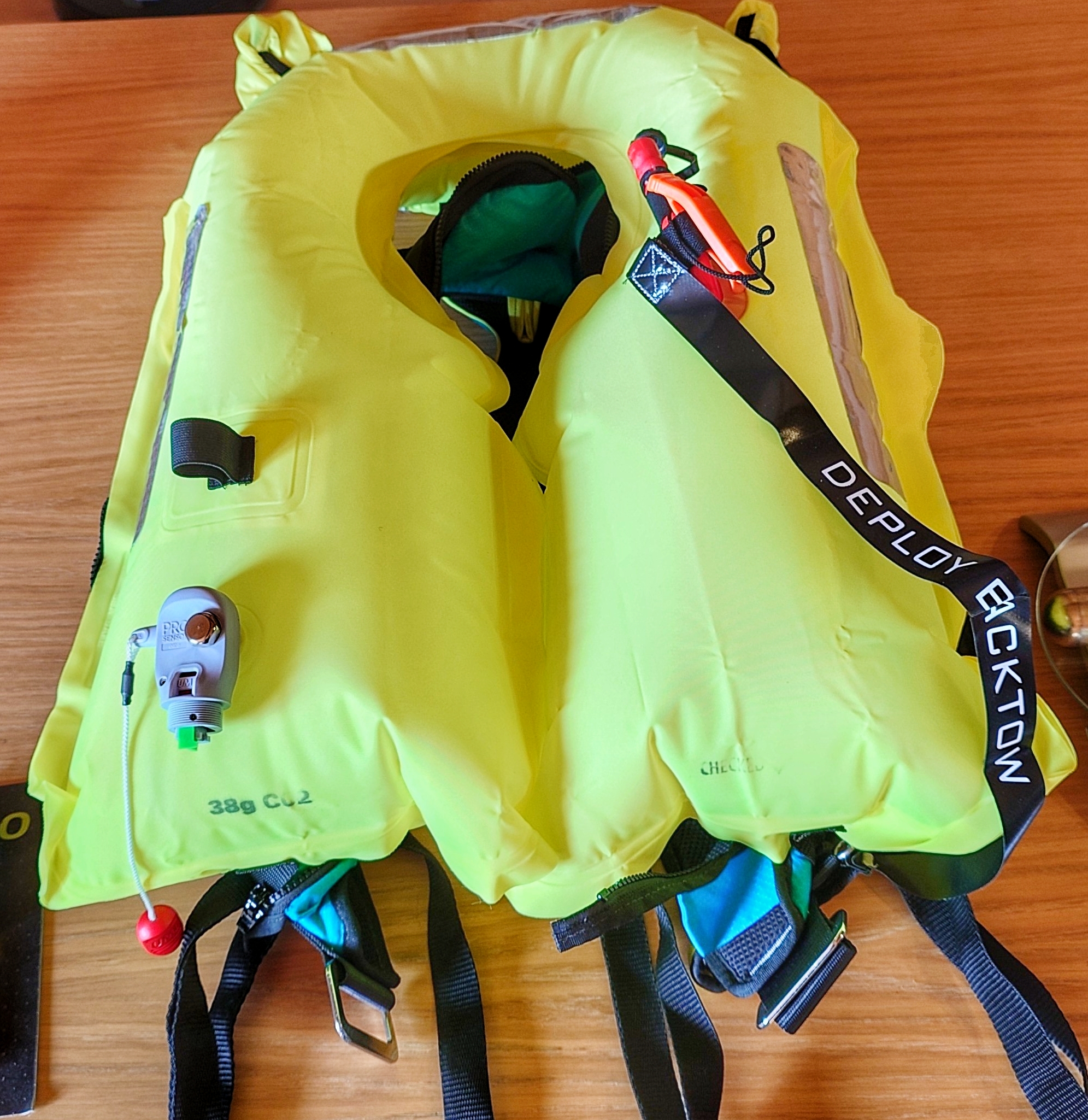 Bladder/Lung testing on a life jacket. 