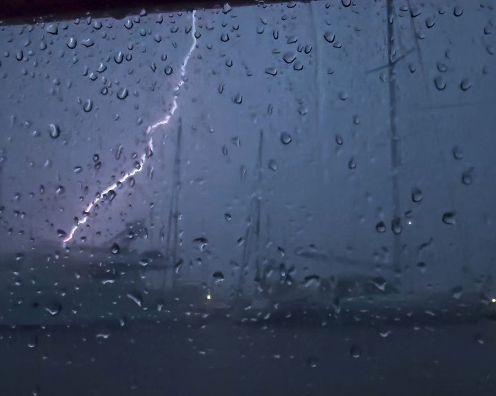 Lightening is one of the most terrifying things you can experience when exposed on a boat. 